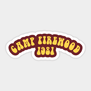 Retro Aesthetics Camp Firewood 1981 Streetwear Vintage Sticker